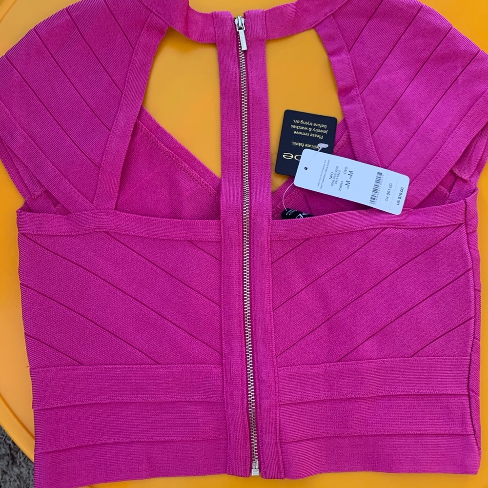 BEBE Hot Pink Crop Top New
